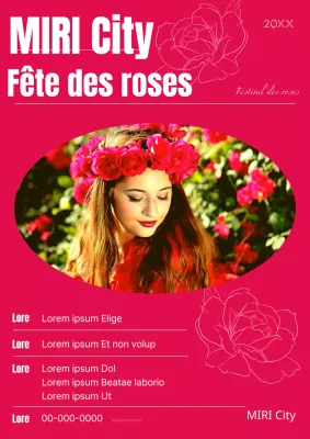Promouvoir la fête de la rose rouge et luxueuse