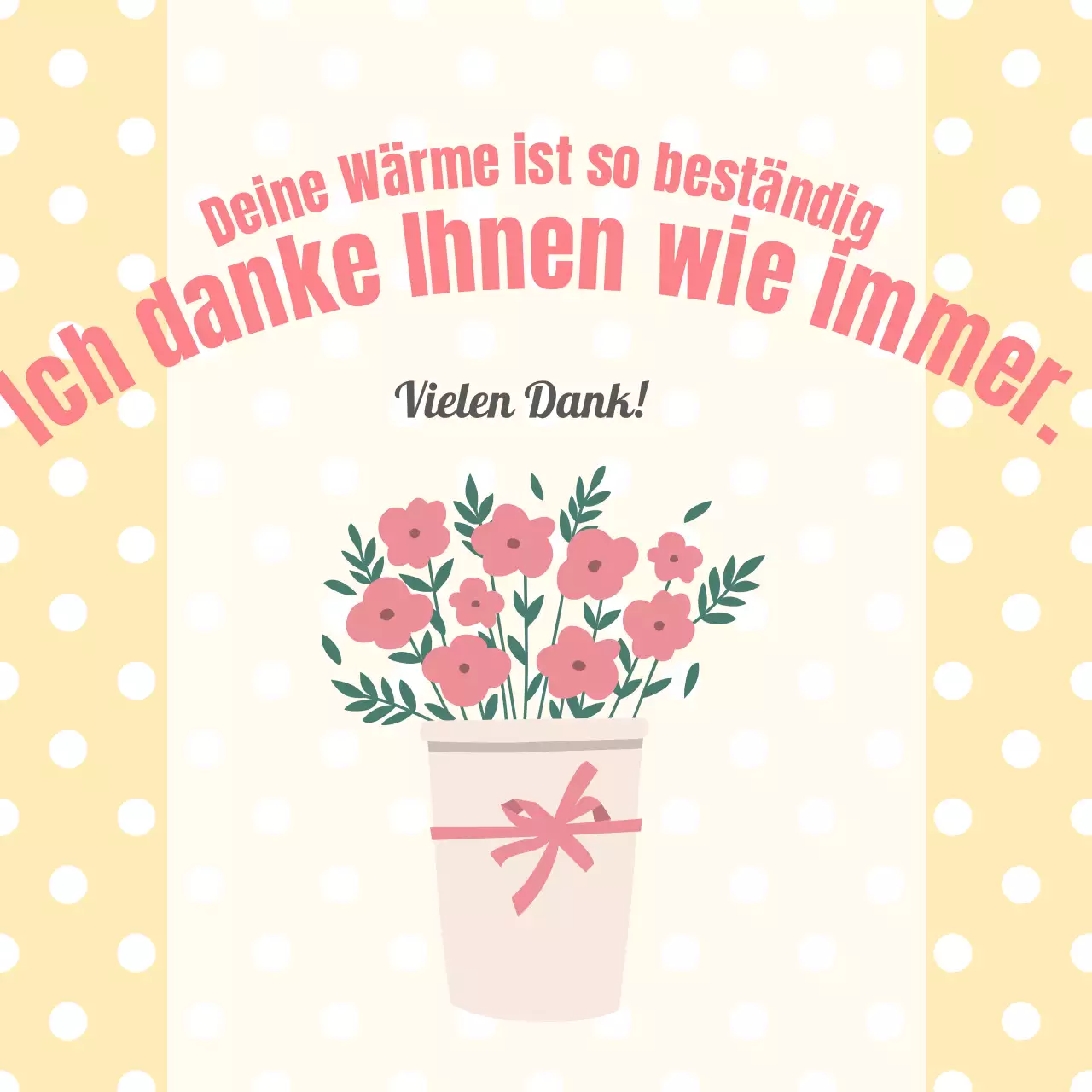 Eine süße, sentimentale Post in Gelb und Rosa