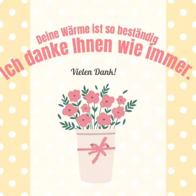 Eine süße, sentimentale Post in Gelb und Rosa