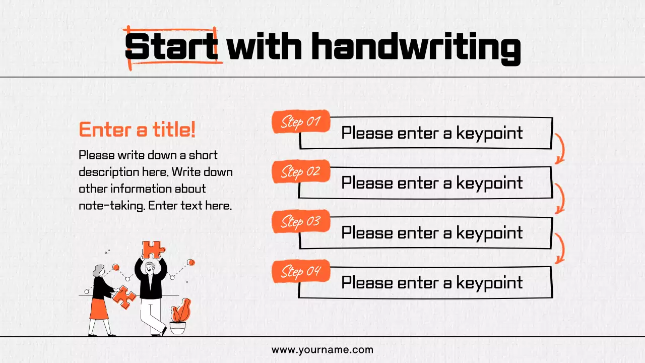 Orange Simple Note-Taking Guide Presentation