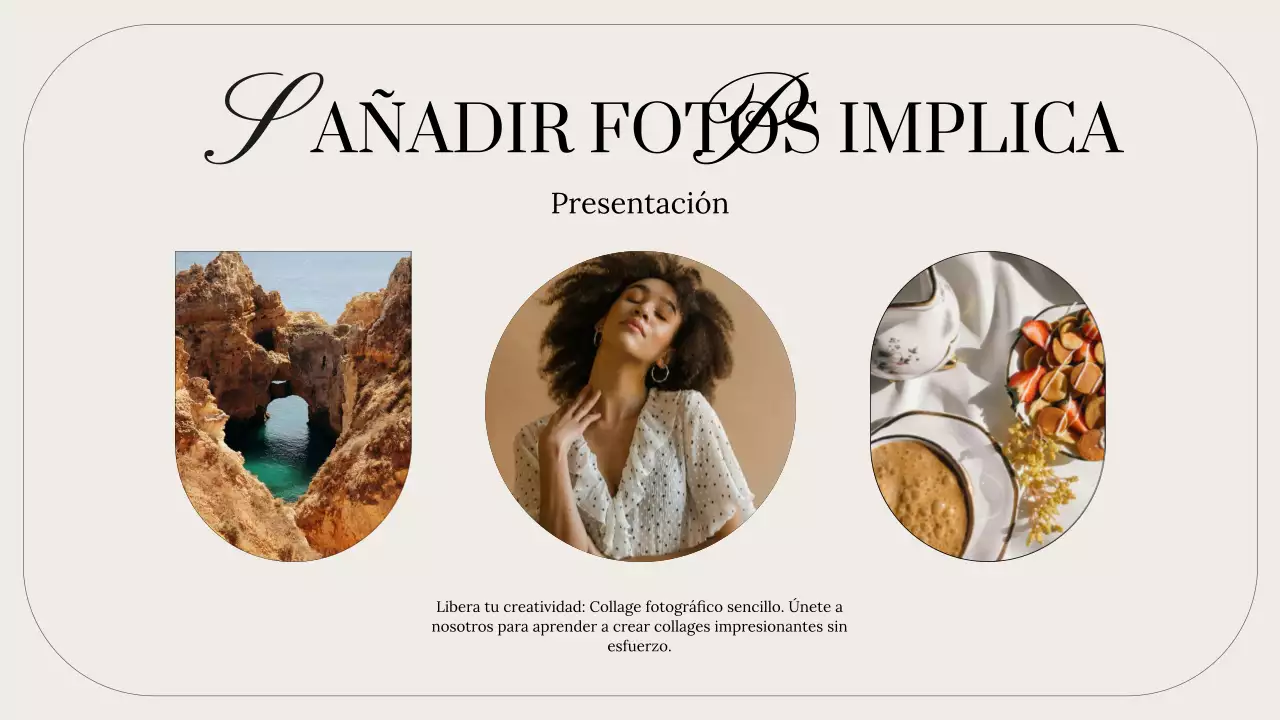 Instrucciones para el collage de fotos Ivory Minimal