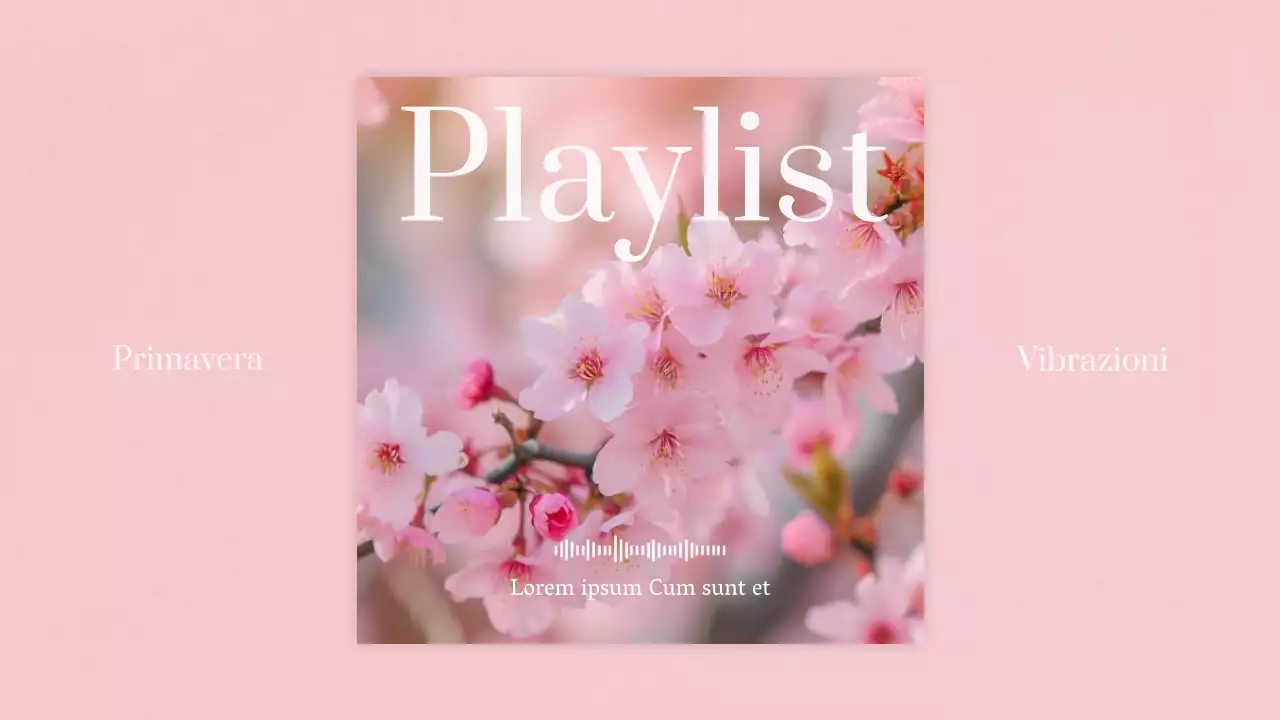 Semplice titolo principale in giallo e rosa dell'umore primaverile dei fiori di ciliegio