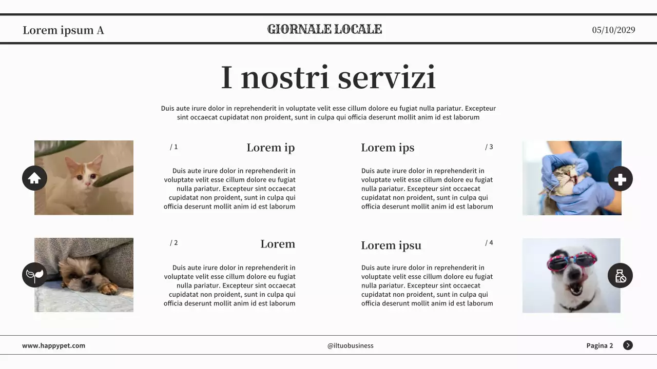 Grigio minimalista classico giornale presentazione aziendale
