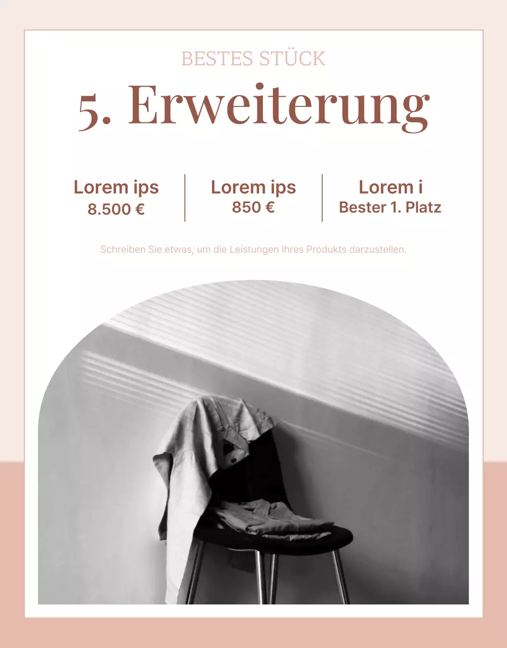 Werbung für ein modernes Modezentrum in Rosa und Braun