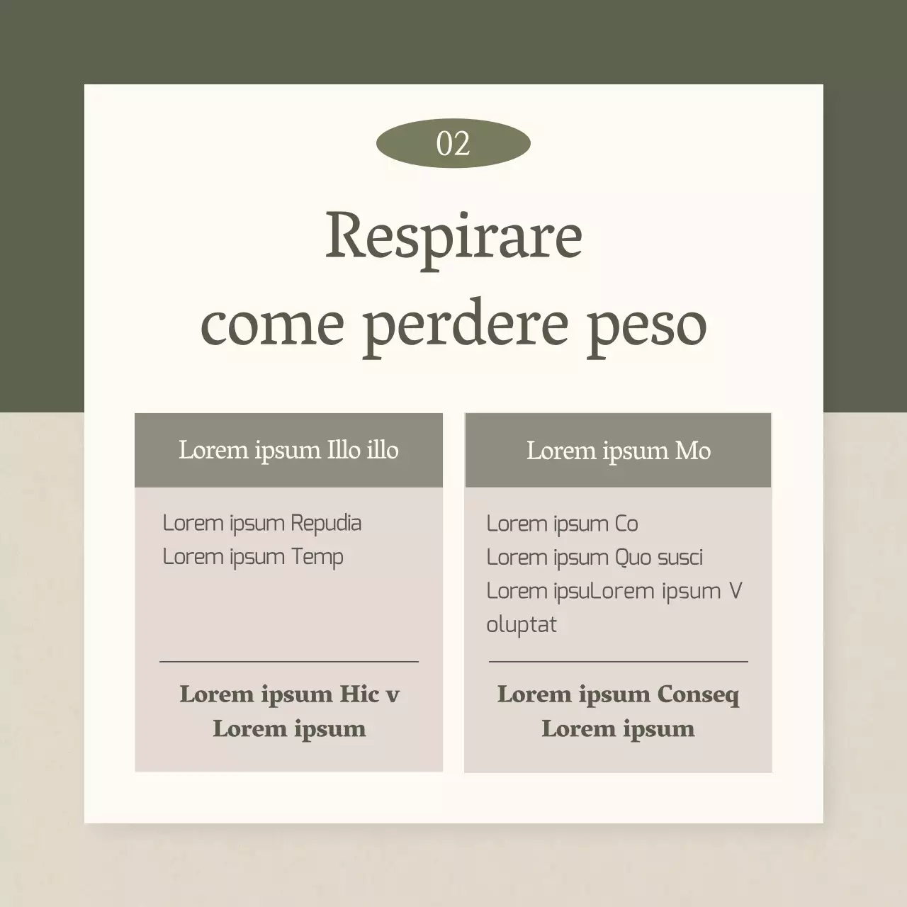 Promuovere una semplice dieta di medicina cinese in kaki e beige