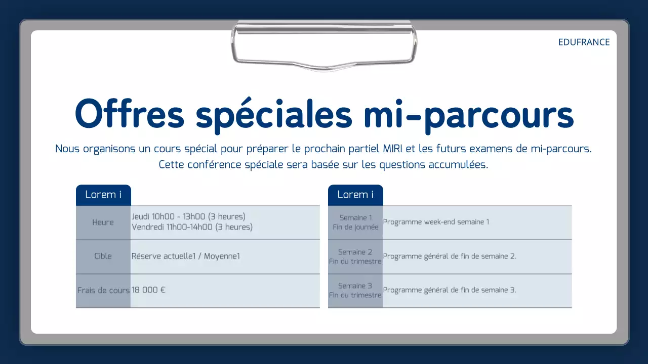 Faire-part d'école simple bleu marine