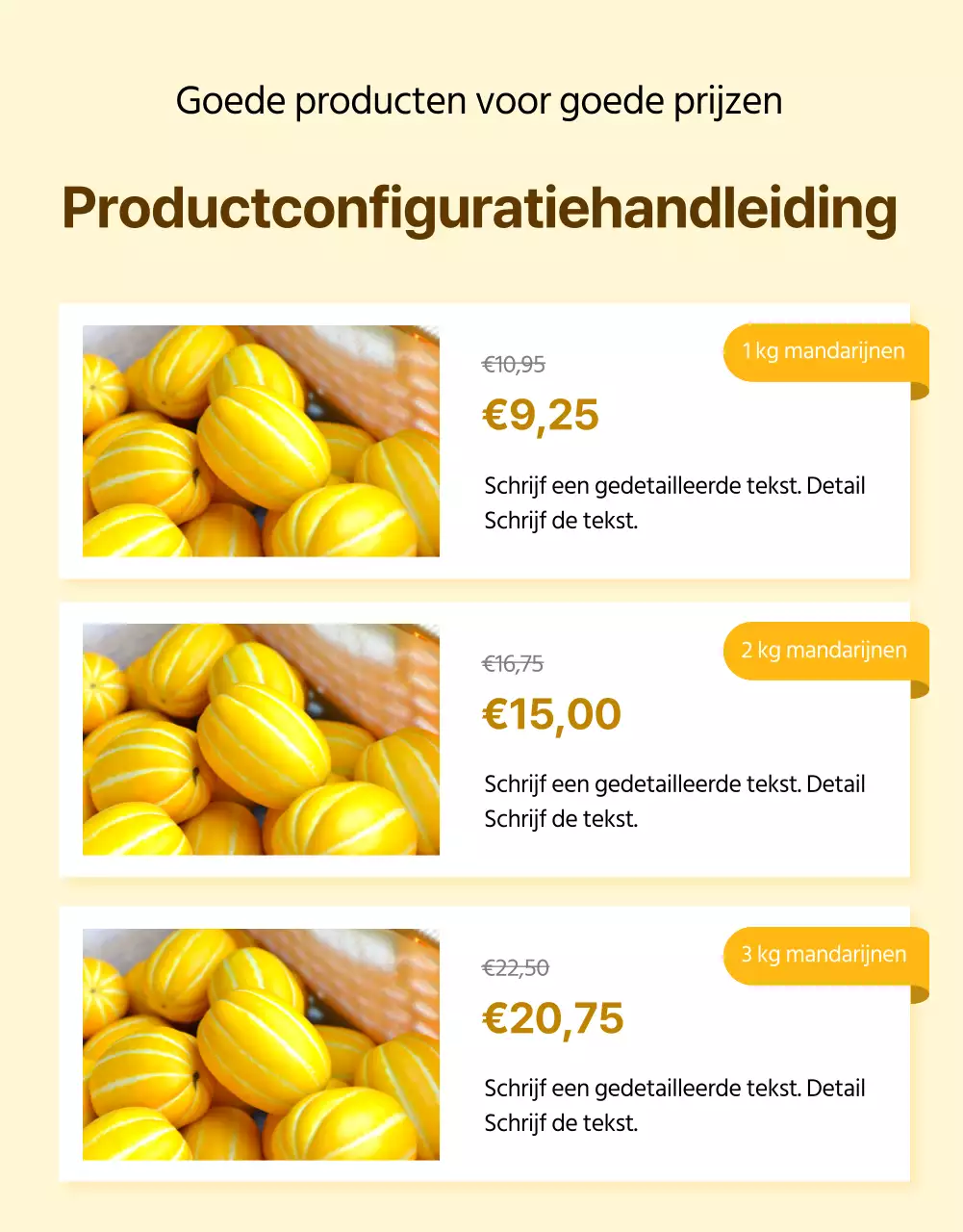 Eenvoudige promotie voor gele meloen