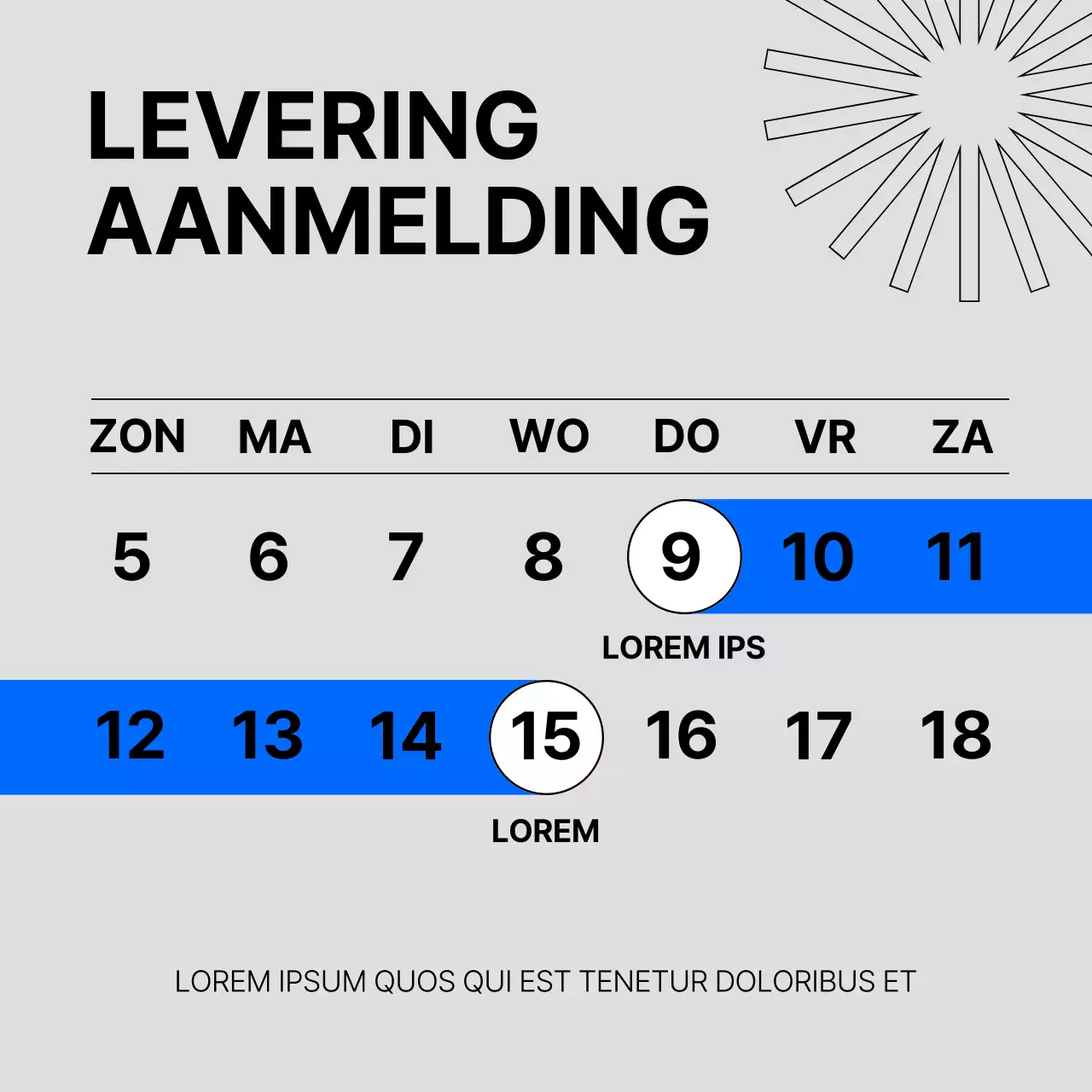 Een trendy brandingprimer in blauw en zwart