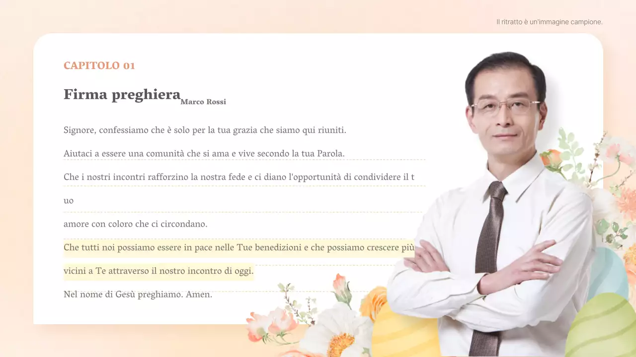 Una guida pasquale di tendenza con sfondo arancione