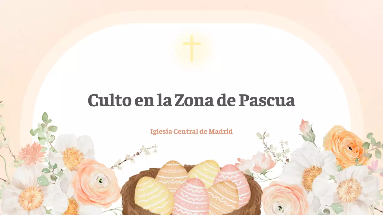 Una guía de Pascua moderna con fondo naranja