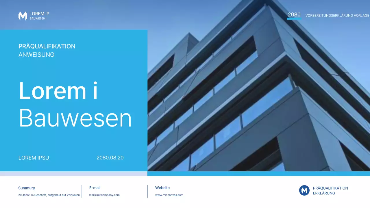 Ein einfacher blauer und hellblauer Einladungsvorschlag