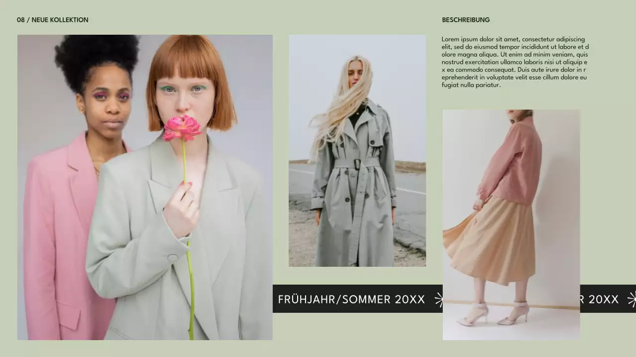 Beige Schwarz Modernes Modeunternehmen Introducion