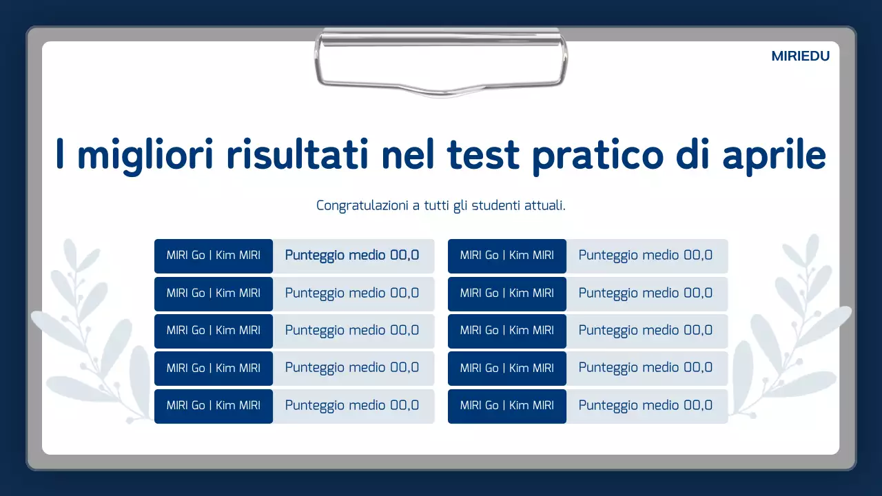 Annuncio scolastico semplice blu navy