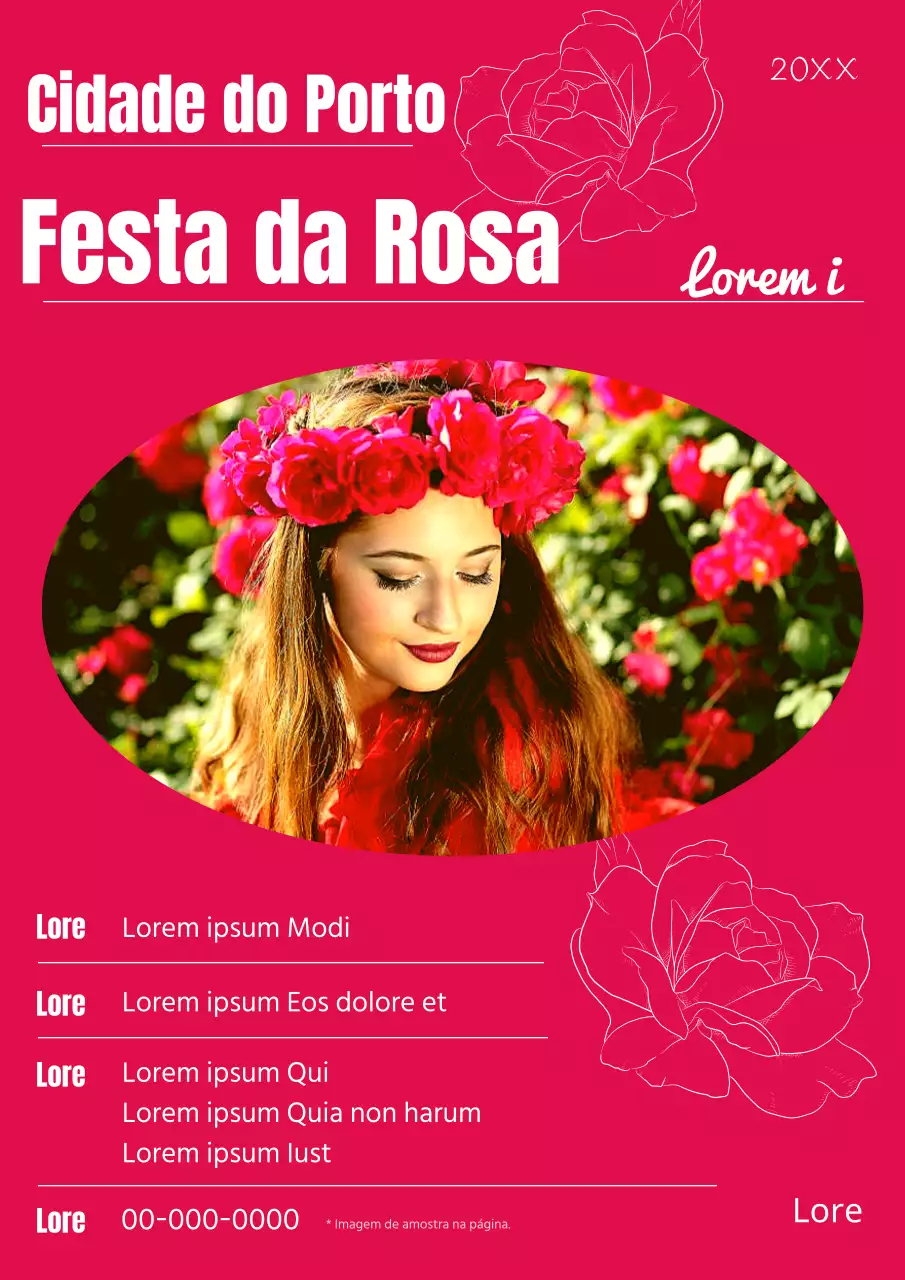 Promover a festa da rosa vermelha e luxuosa