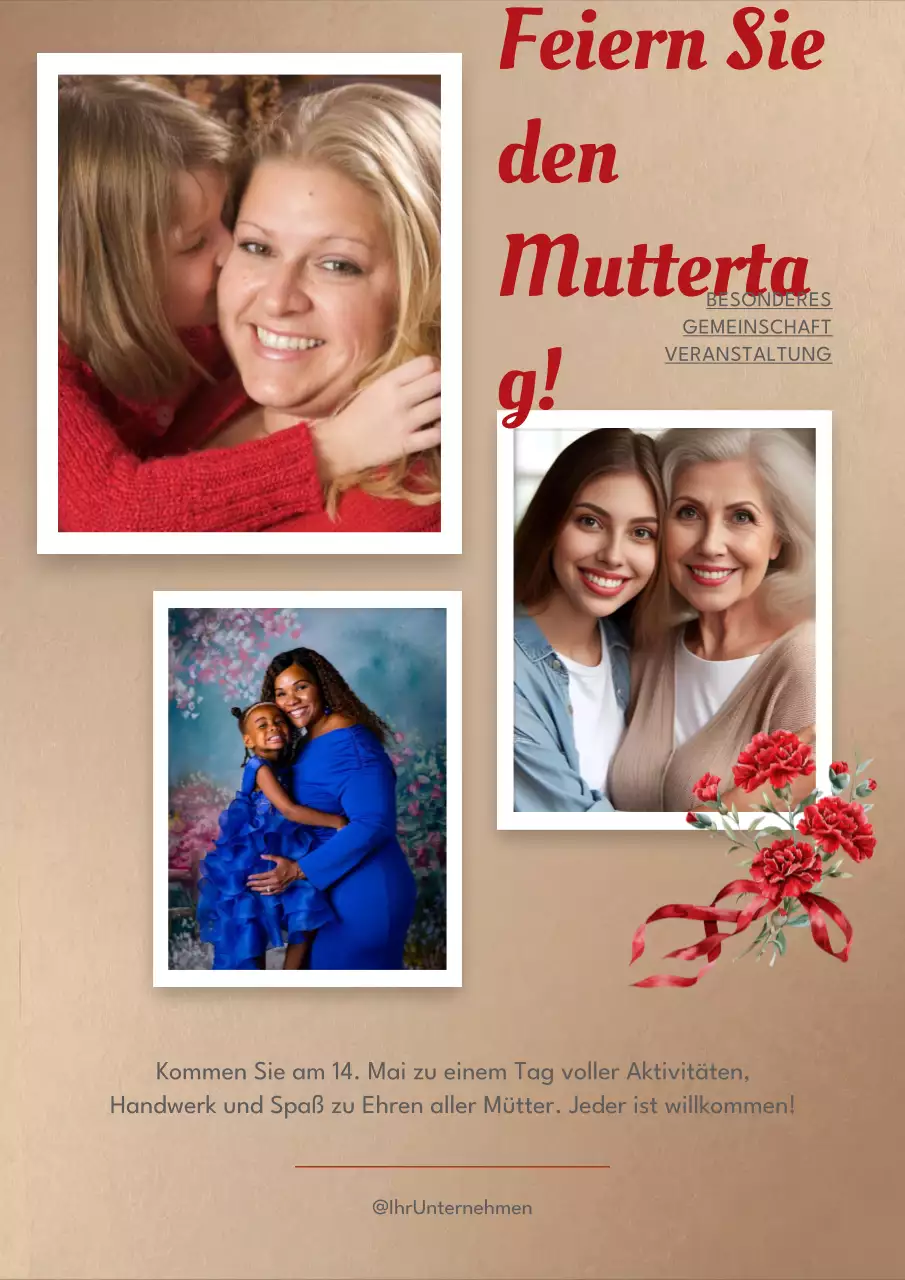 Beige Elegantes Muttertagsangebot