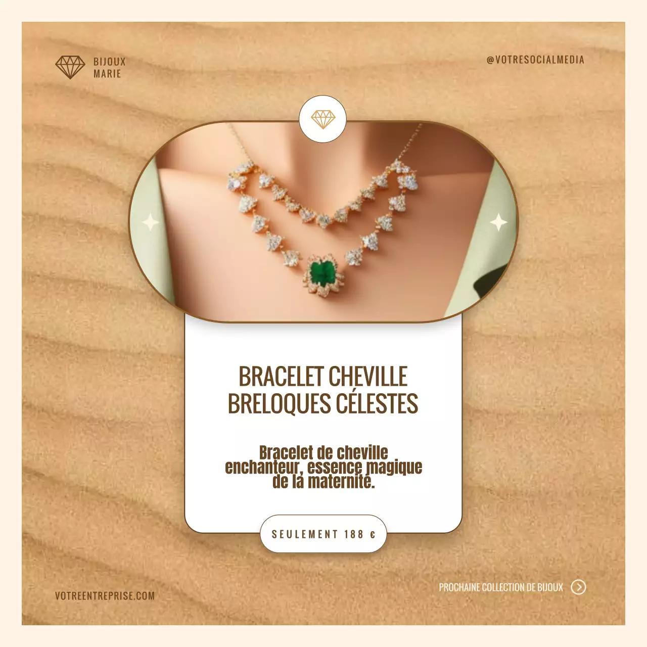 Beige and Gold Modern Exclusive Jewlery Collection Special Mother's Day Advertisement