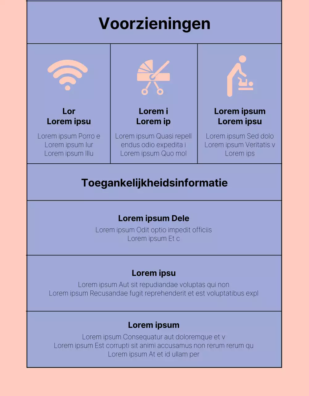 Eenvoudige mauve en roze showprogramma-informatie