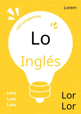 Ejercicios sencillos de inglés secundario en amarillo y negro
