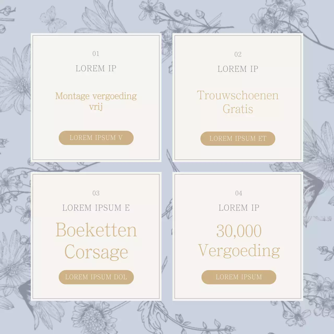 Luxueuze trouwjurk in lichtblauw en beige event-advertentie