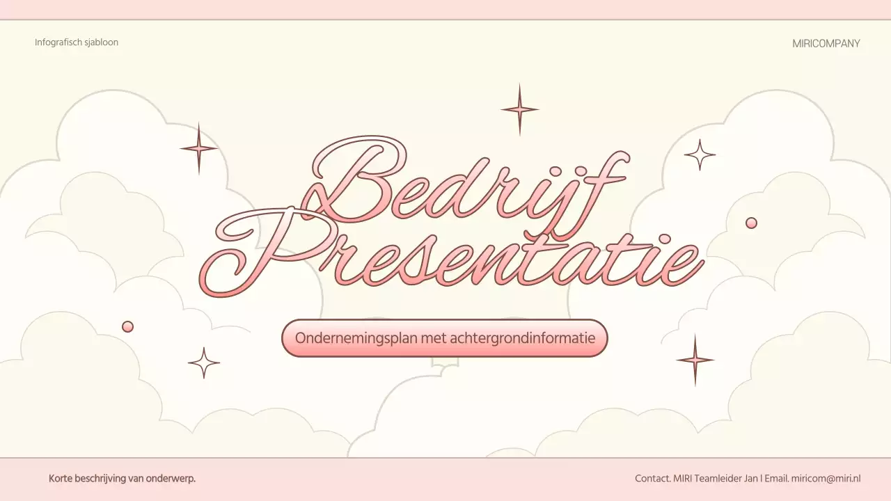 Zorg voor een kitscherige achtergrond in roze en ivoor Presentatie