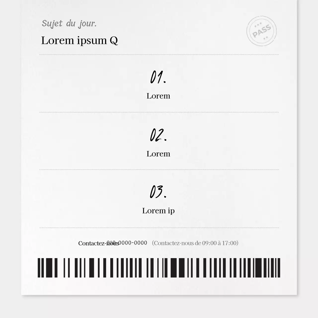 Promouvoir les demandes de devis simples en blanc et gris