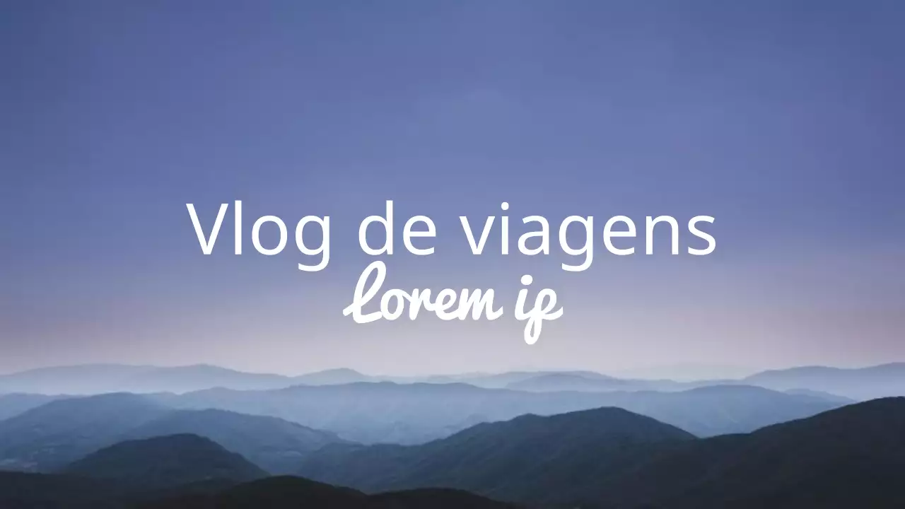 Promoção do vlog de viagem Minimal Aesthetic White and Blue