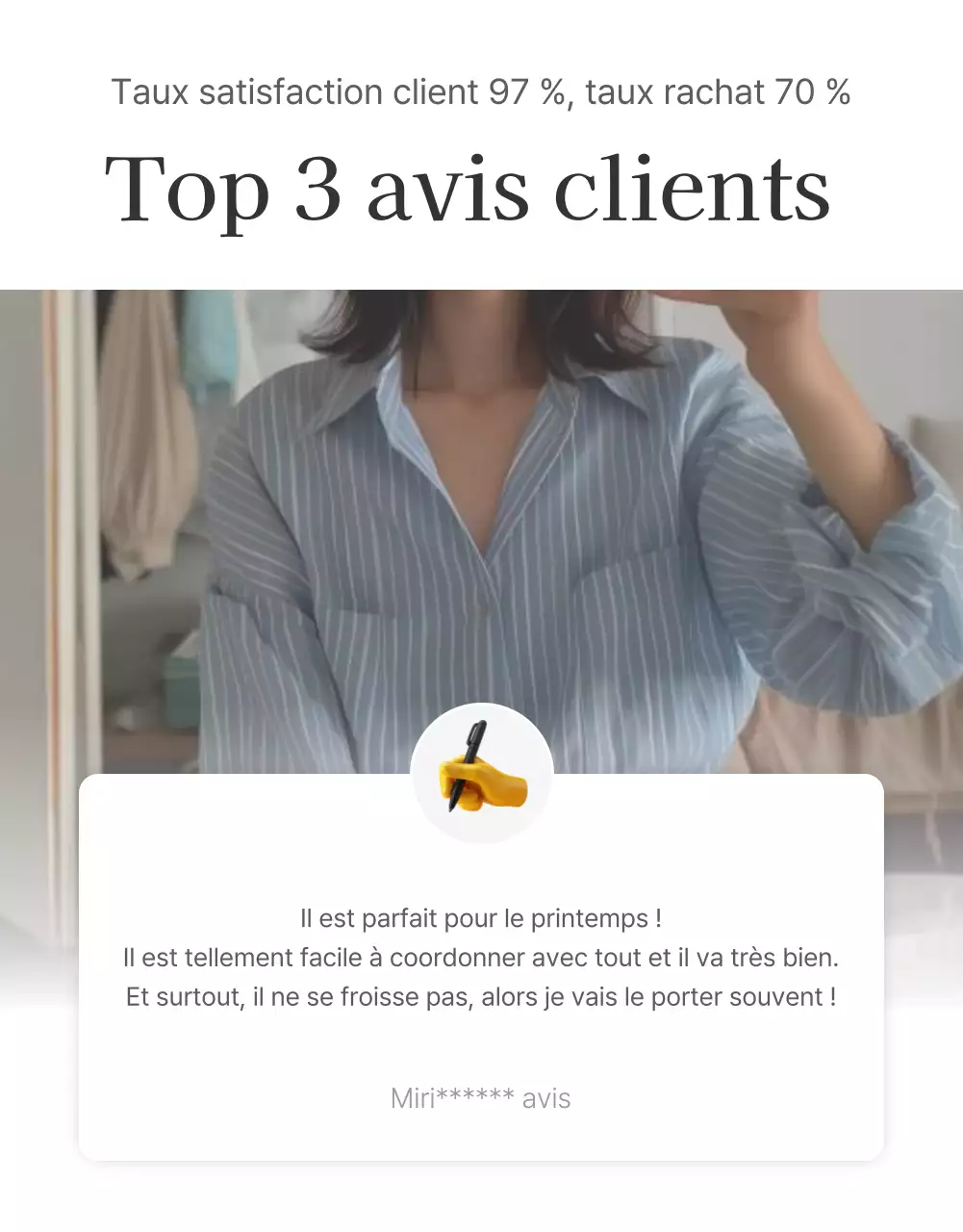 Une publicité pour un centre commercial de mode avec des emojis stylisés simples, blancs et gris.