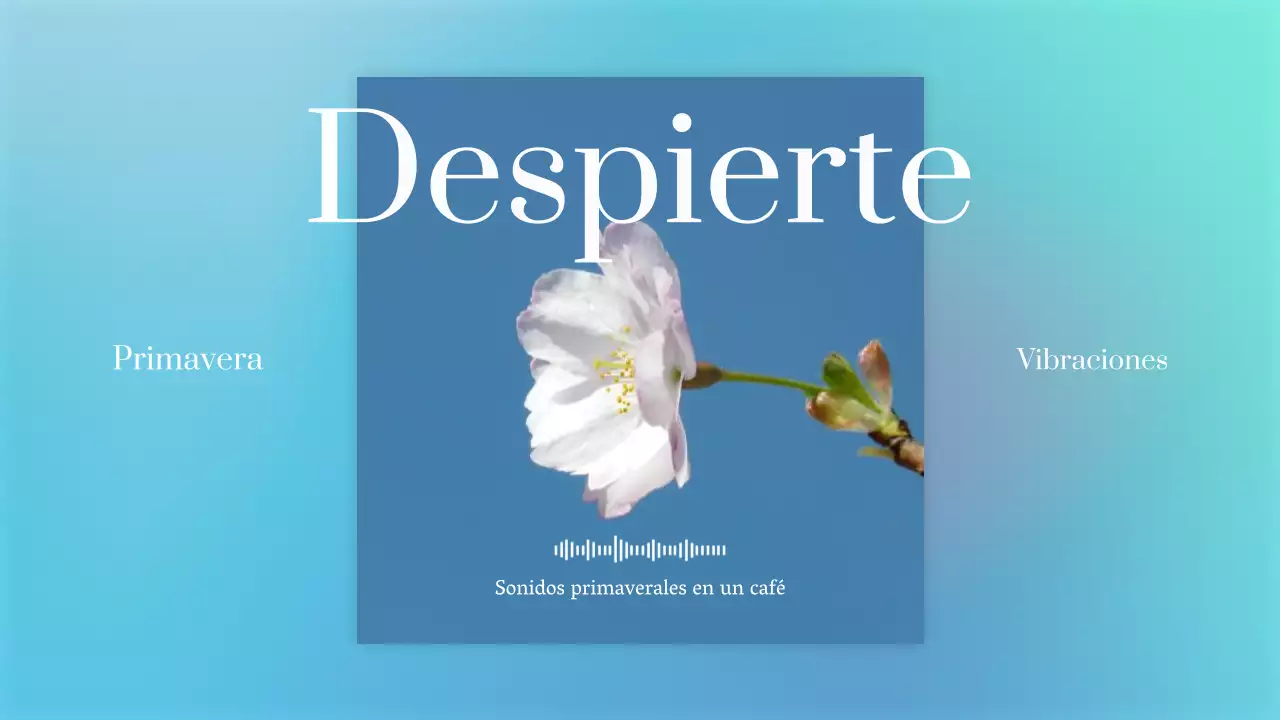 Simple flor de cerezo primavera estado de ánimo título principal en amarillo y rosa