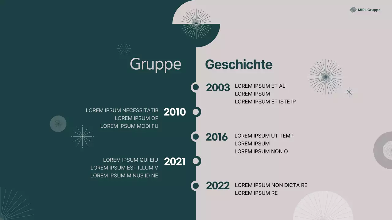Eine einfache Präsentation zum Jahrestag in Grün und Beige