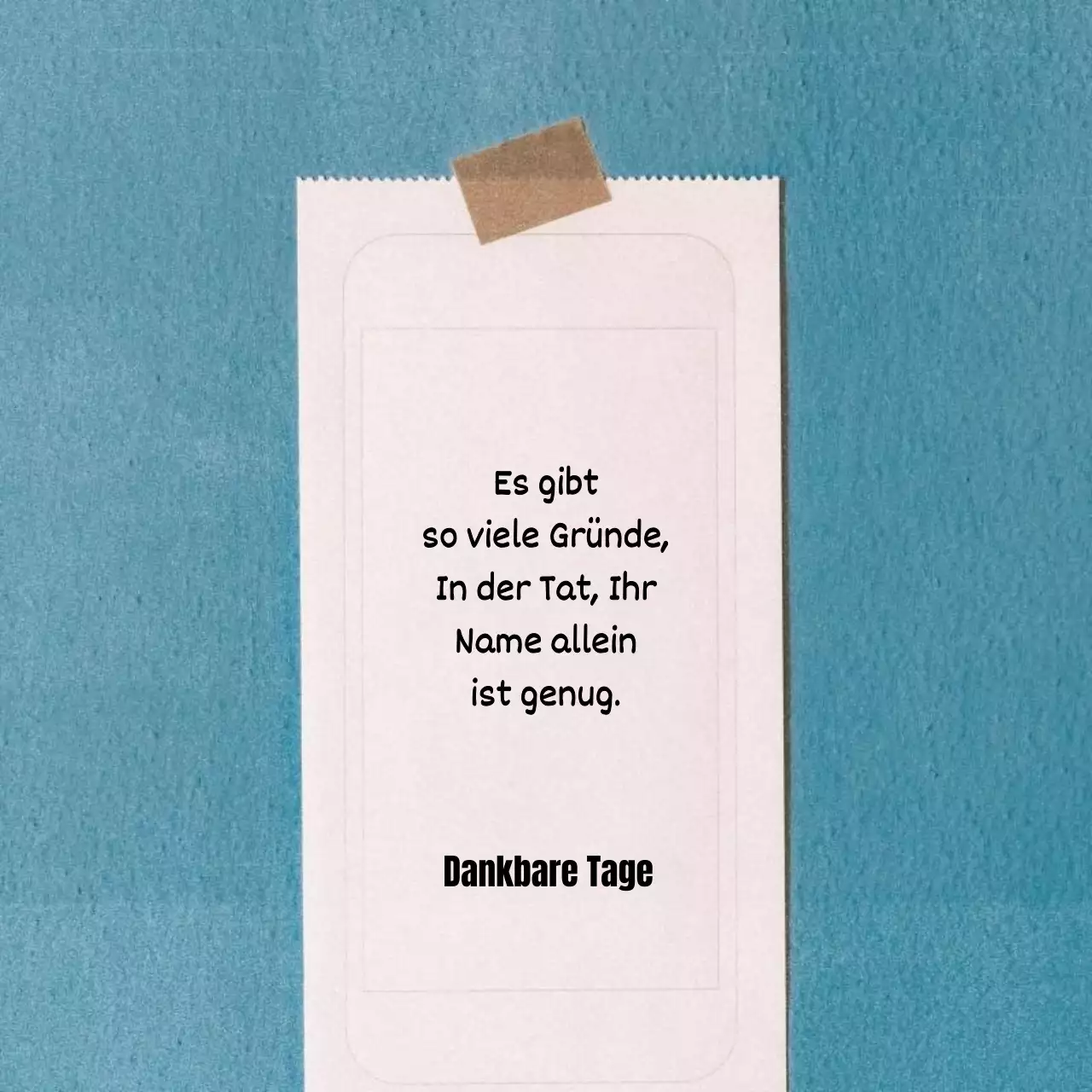 Ein emotionales Thanksgiving-Posting in Hellblau und Weiß