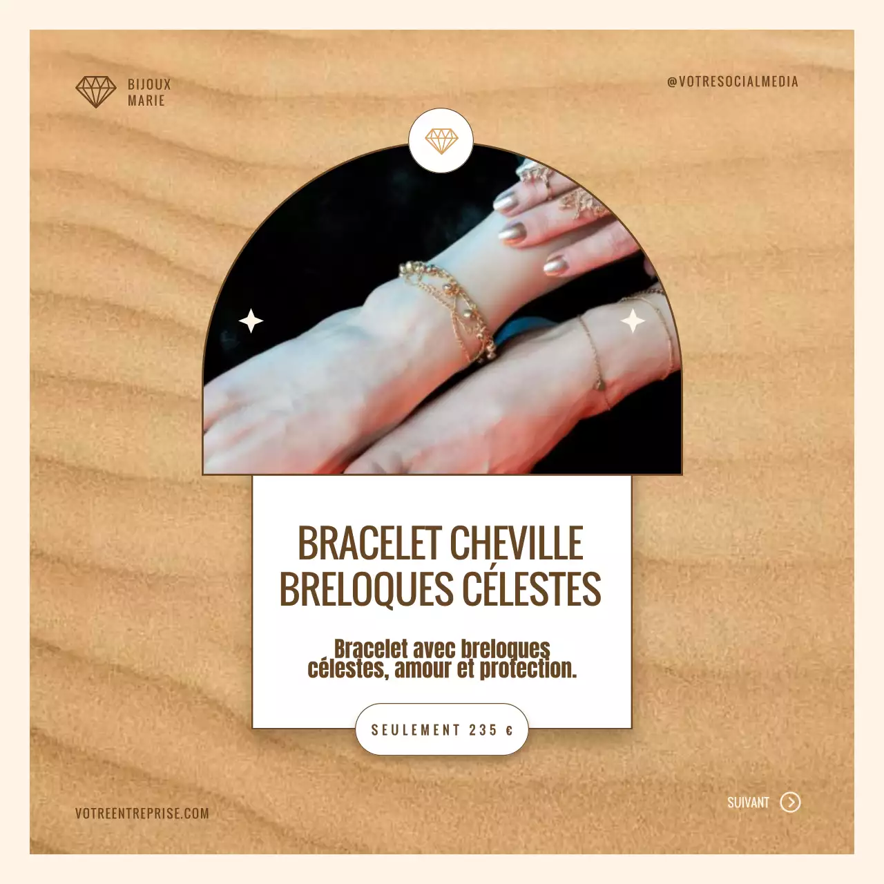 Beige and Gold Modern Exclusive Jewlery Collection Special Mother's Day Advertisement