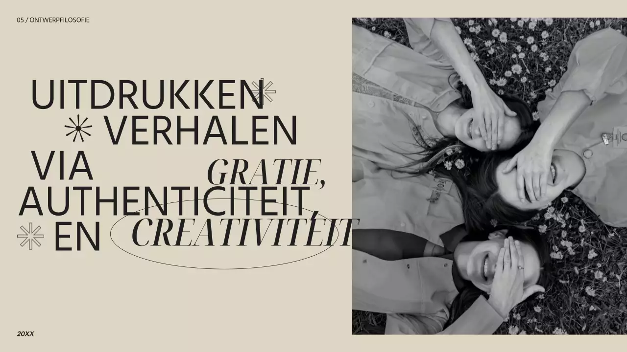 Beige Zwart Modern Fashion Company's Introductie