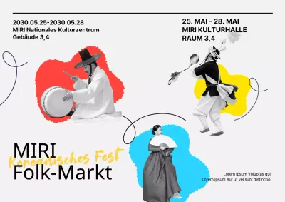 Dynamische Darbietungen der traditionellen koreanischen Kultur