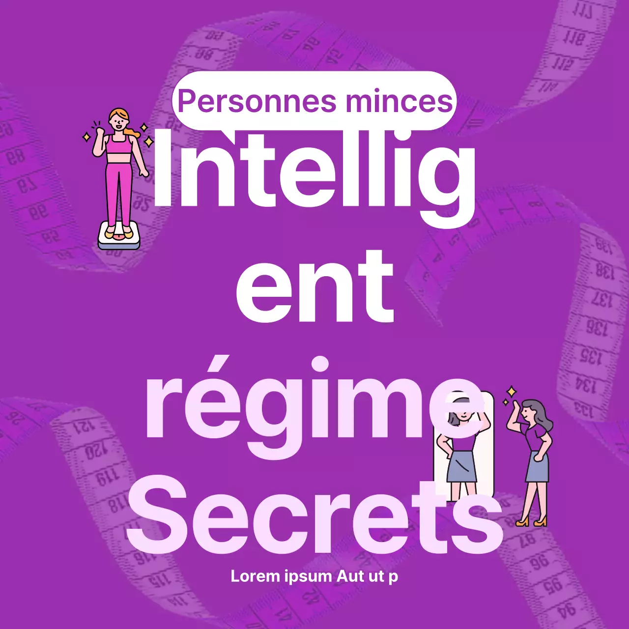 Conseils diététiques modernes en violet et mauve