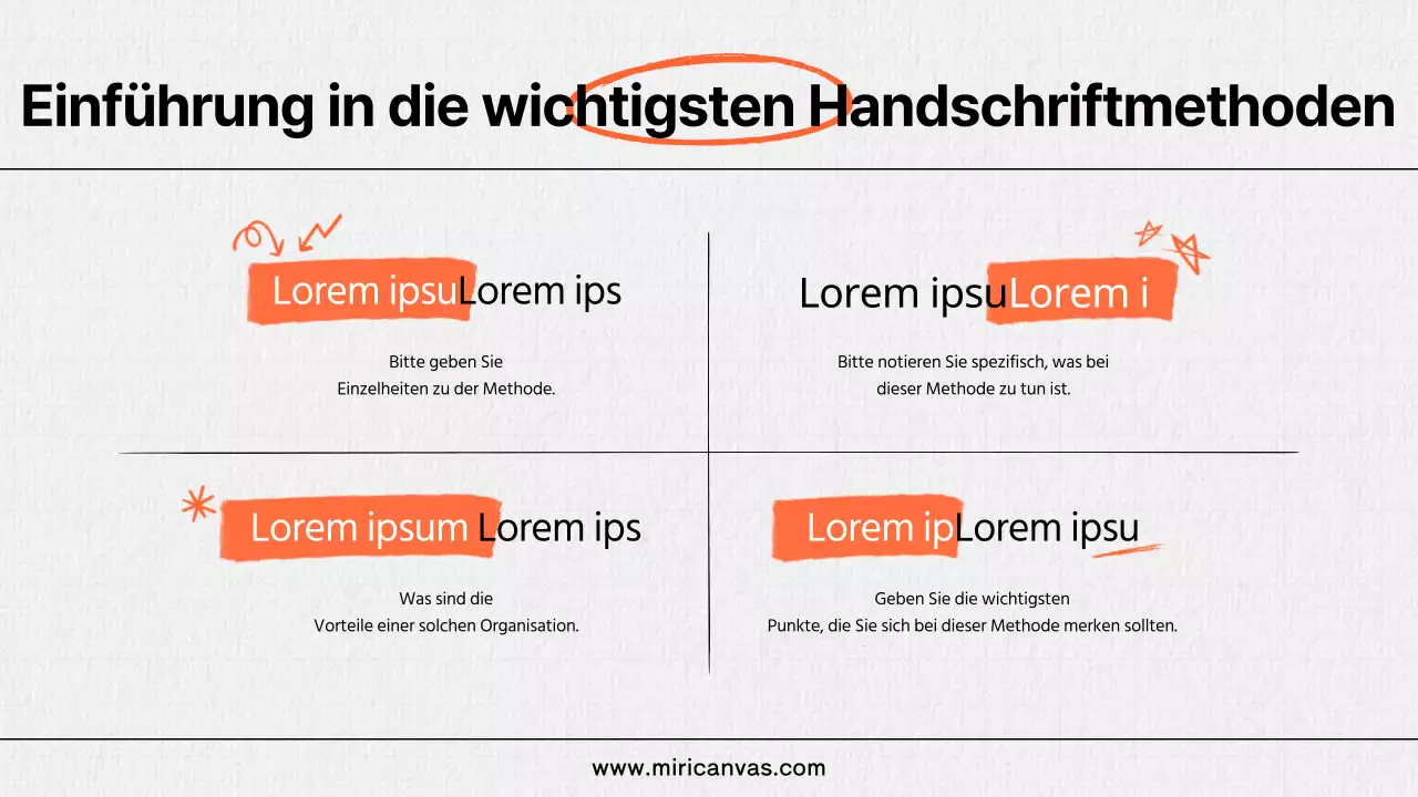 Über die Verwendung kitschiger Schriftelemente in Orange und Schwarz