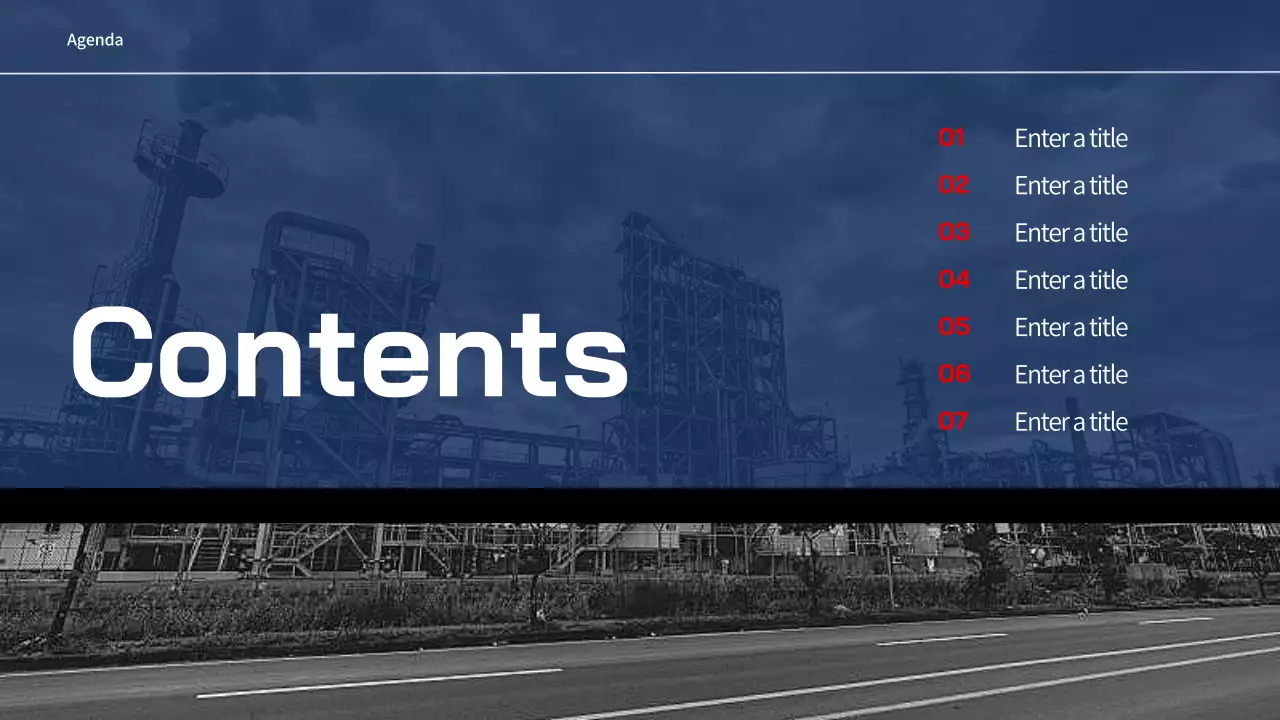 블루 모던 산업 프리젠테이션