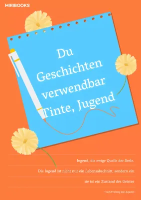 Einfacher Umschlag in Hellblau und Orange