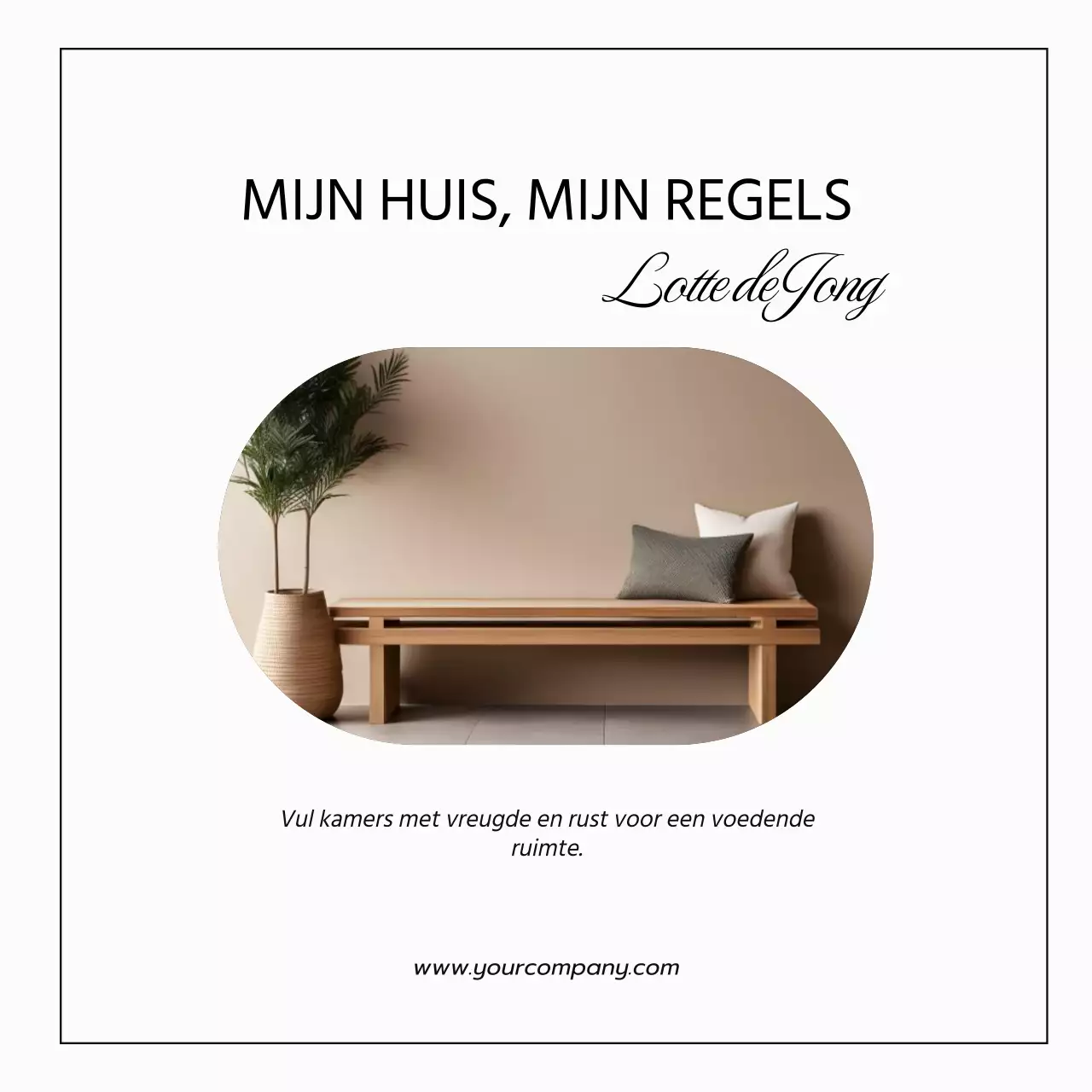 Wit en Zwart Minimalistisch Interieur Blog Promotie