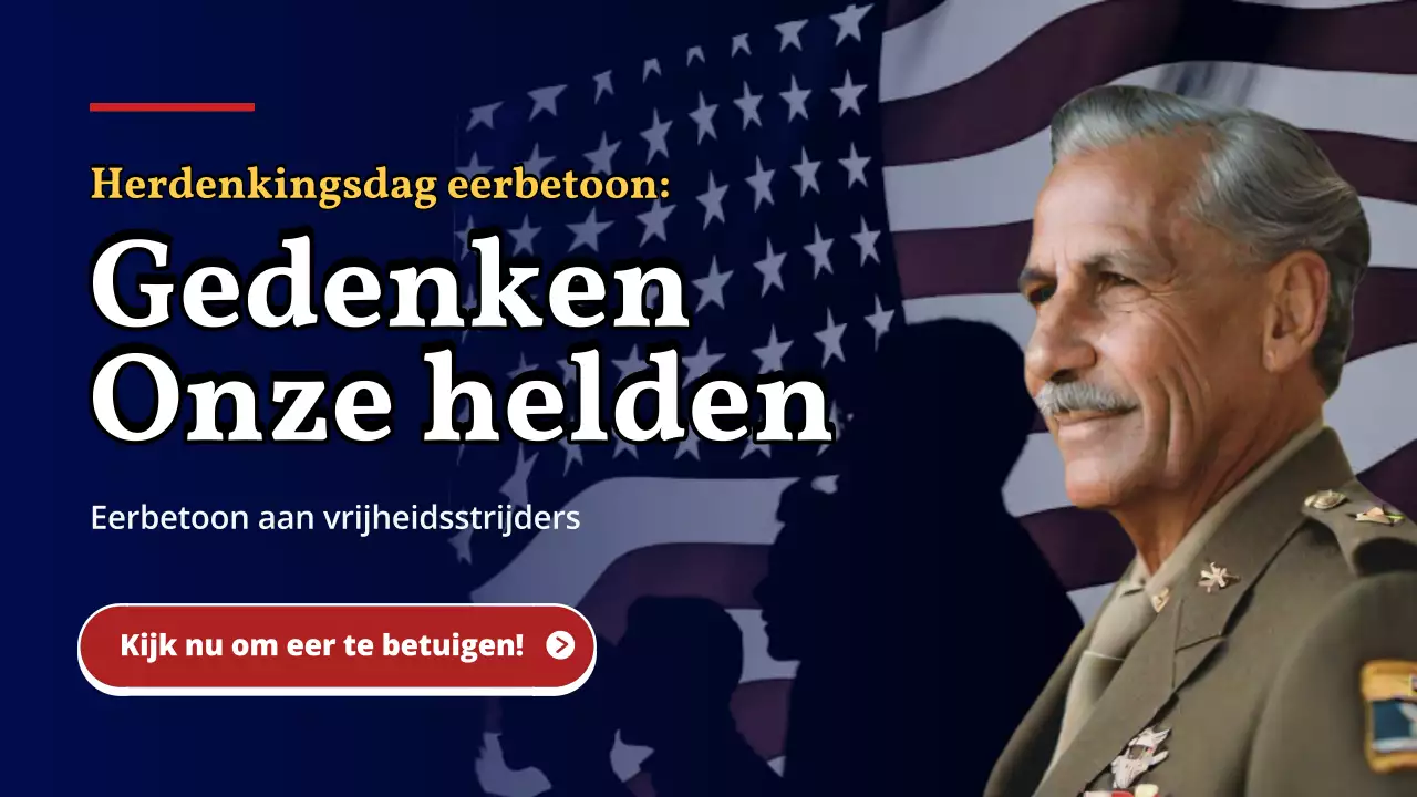 Marineblauw eenvoudige Memorial Day-reclame