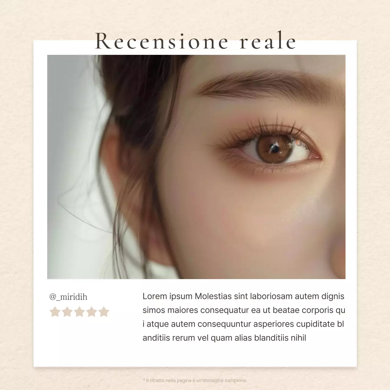 Promuovere recensioni di bellezza per ciglia moderne in marrone e beige