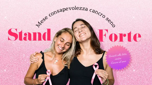 Titolo principale della Giornata di sensibilizzazione sul cancro al seno con un tocco di lusso rosa