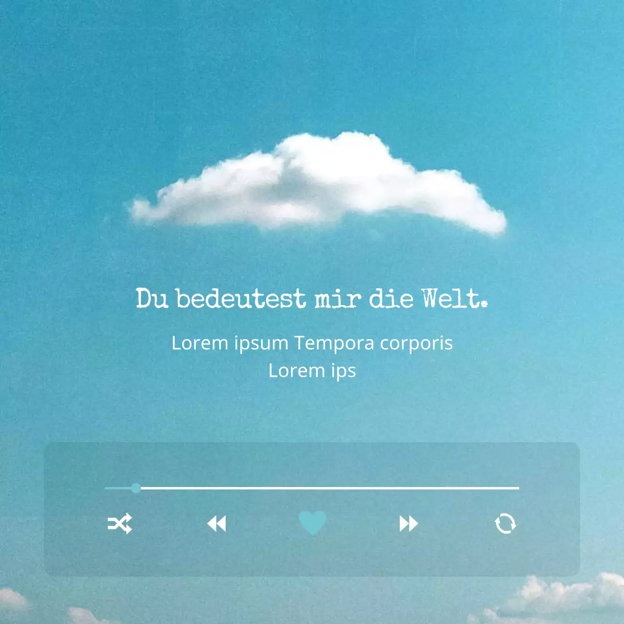 Ein emotionales Thanksgiving-Posting in Hellblau und Weiß