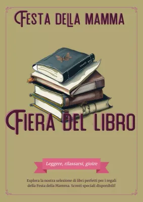 Promozione per la festa della mamma vintage verde e rosa