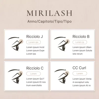 Promuovete le moderne estensioni delle ciglia nei colori marrone e beige