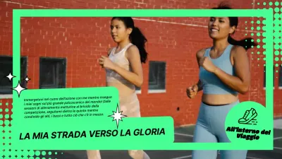 Titolo principale del vlog sportivo di tendenza in verde fluorescente