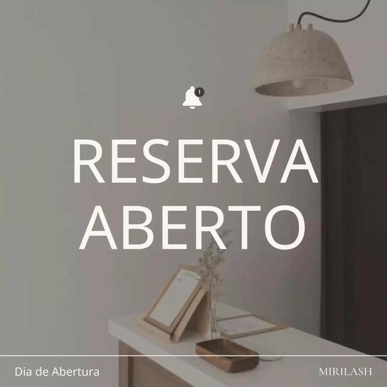 Promover a abertura de um salão de beleza moderno em castanho e bege