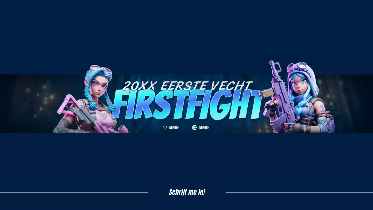 Het cyberpunk gaming-kanaal van Blue en Bora promoten