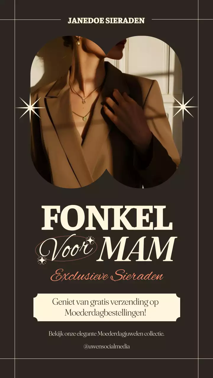 Bruin Elegant Eenvoudig Speciaal Moederdag Promotie Voor Exclusieve Juwelen Advetisement