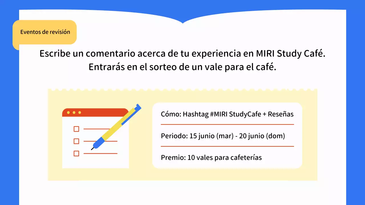 Anuncio del Blue Study Café