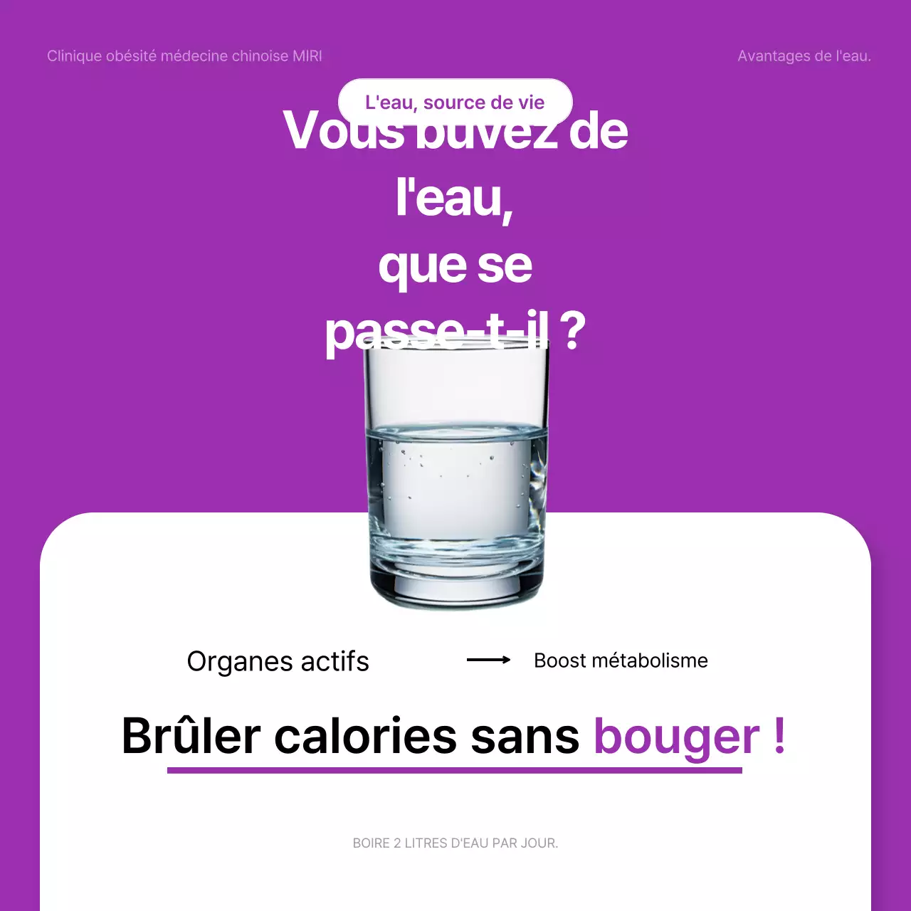 Conseils diététiques modernes en violet et mauve